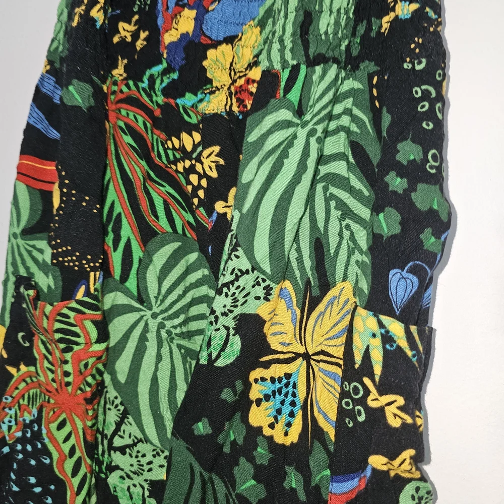 Island Planet Women's Colorful Tropical Print Leisure Palazzo Harem Pants Sz XS - Picture 3 of 7